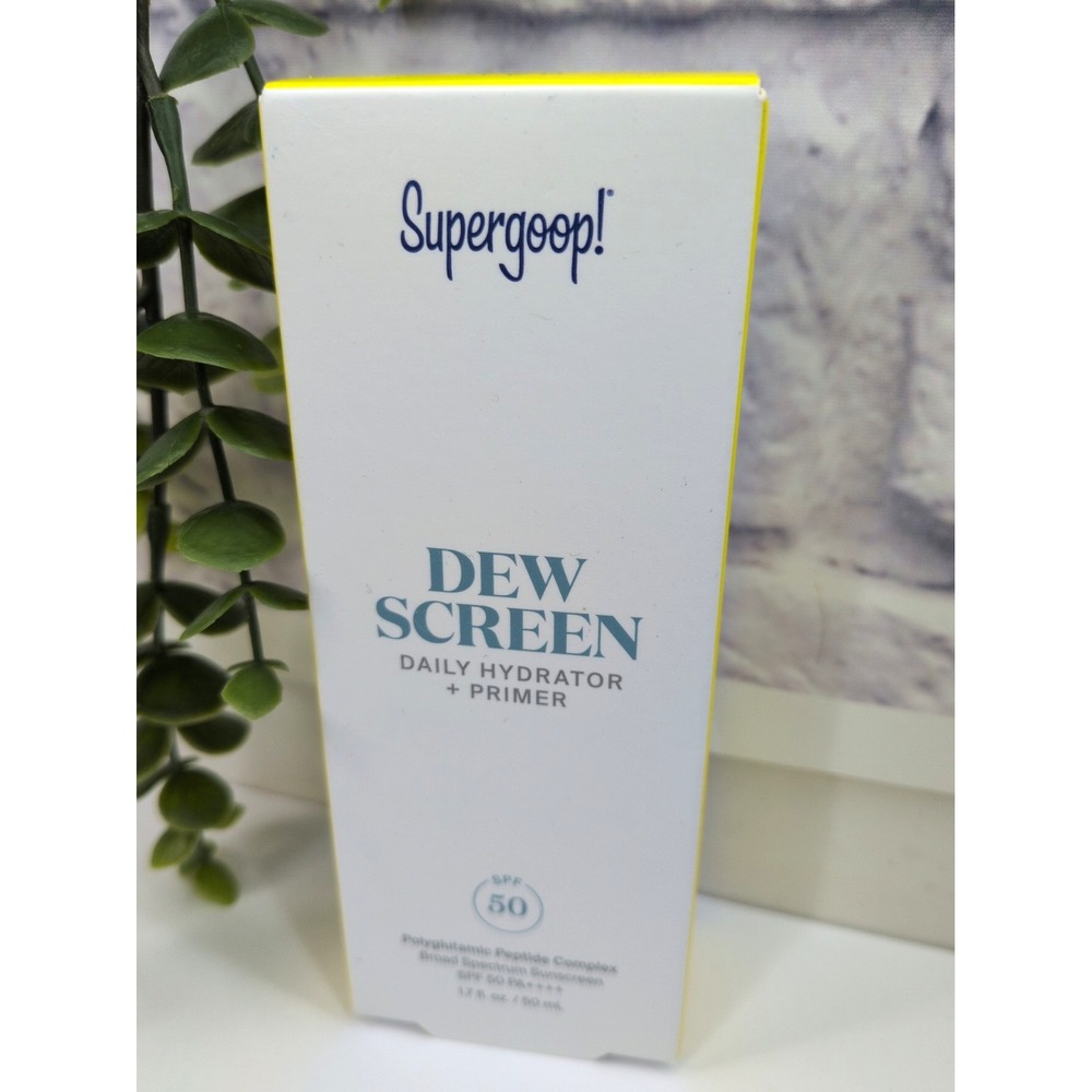NIB!☀️Supergoop! Dew Screen Daily Hydrate & Primer SPF50 1.7oz EXP 08/2027
